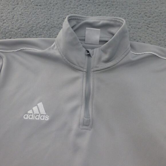 Adidas 1/4 Zip Shirt Mens Large Gray Pullover Golf Long Sleeve Performance - Picture 3 of 10